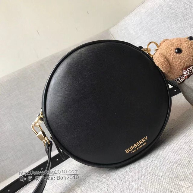 Burberry專櫃新款女包 巴寶莉黑色單肩包精巧的圓Louise路易絲包  db1184